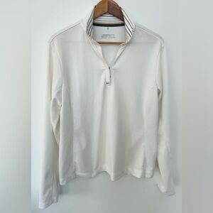 Nike Golf Dri-FIT 1/4 Zip Pullover Women’s Large White Athletic Top